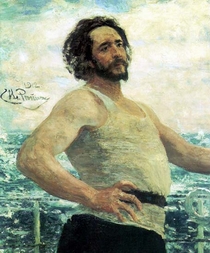 Илья Репин - Писатель на яхте